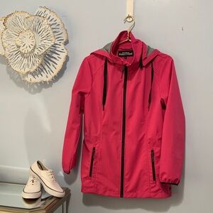 Northern reflections, pink and navy spring jacket size small